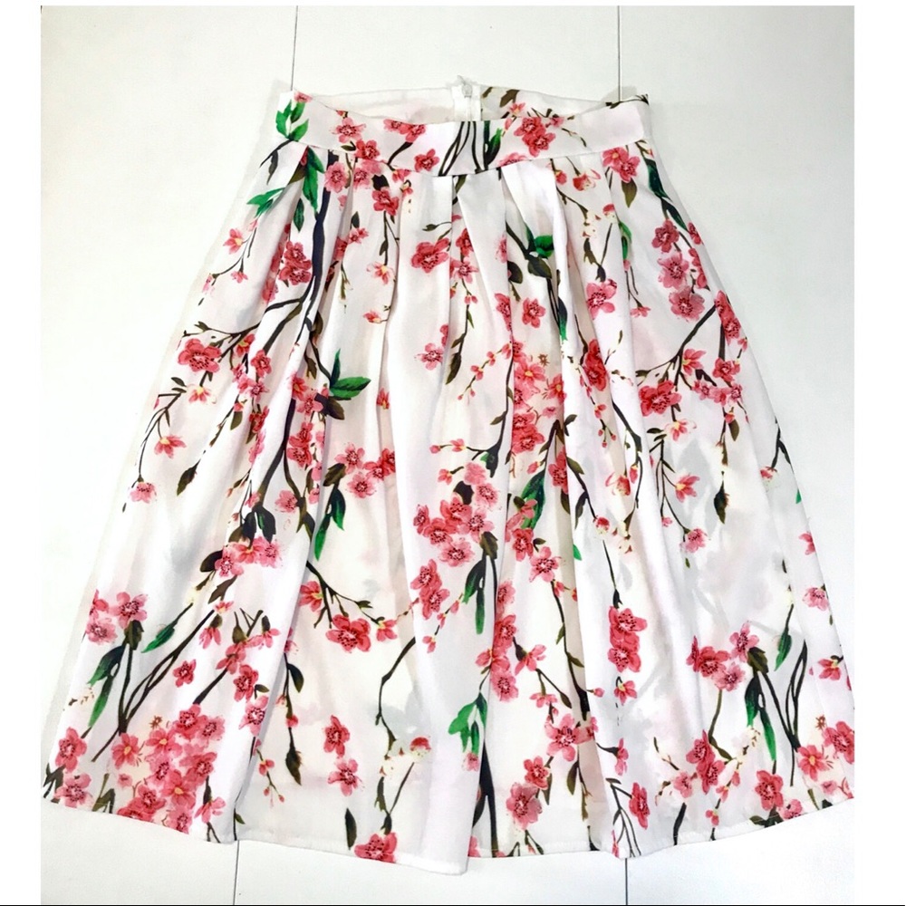 floral midi skirt